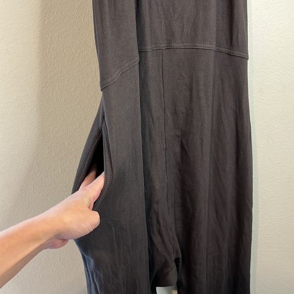 Free People Intimately Our Downtime Romper Jumpsuit Washed Black NWOT - Picture 11 of 12